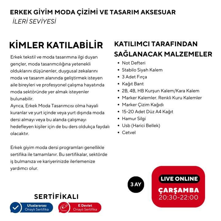 Men's Clothing Fashion Drawing and Design Accessories - Advanced Level 