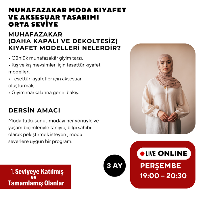 Modest Fashion Clothing and Accessory Design - Intermediate Level