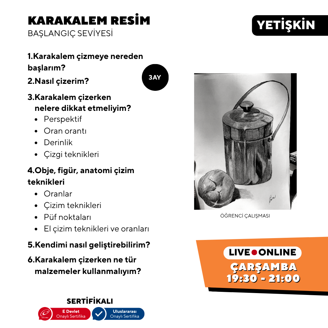 Charcoal Drawing (Adult)