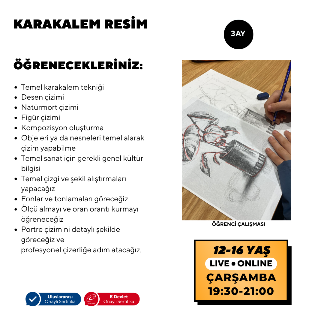 Karakalem Resim  (12-16 Yaş)