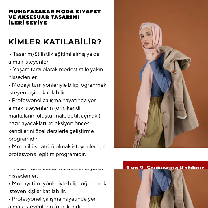 Modest Fashion Clothing and Accessory Design - Advanced Level