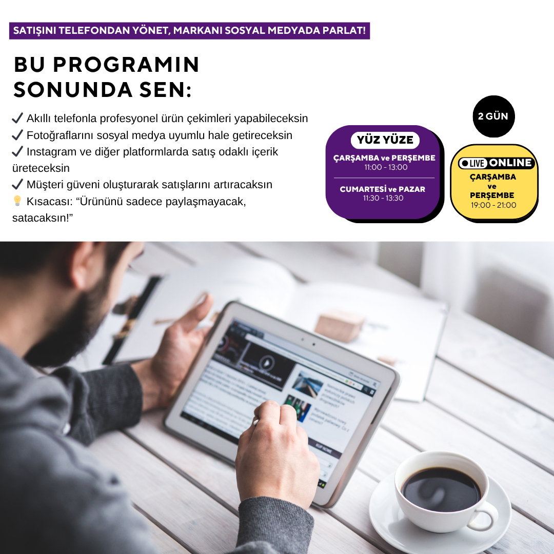 Akıllı Telefon ile Satışa Dönüştüren Sosyal Medya Atölyesi