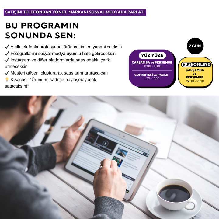 Akıllı Telefon ile Satışa Dönüştüren Sosyal Medya Atölyesi