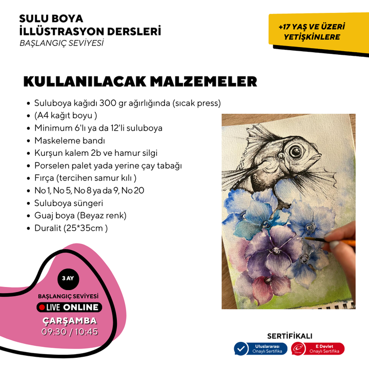 Watercolor Illustration (Adult)