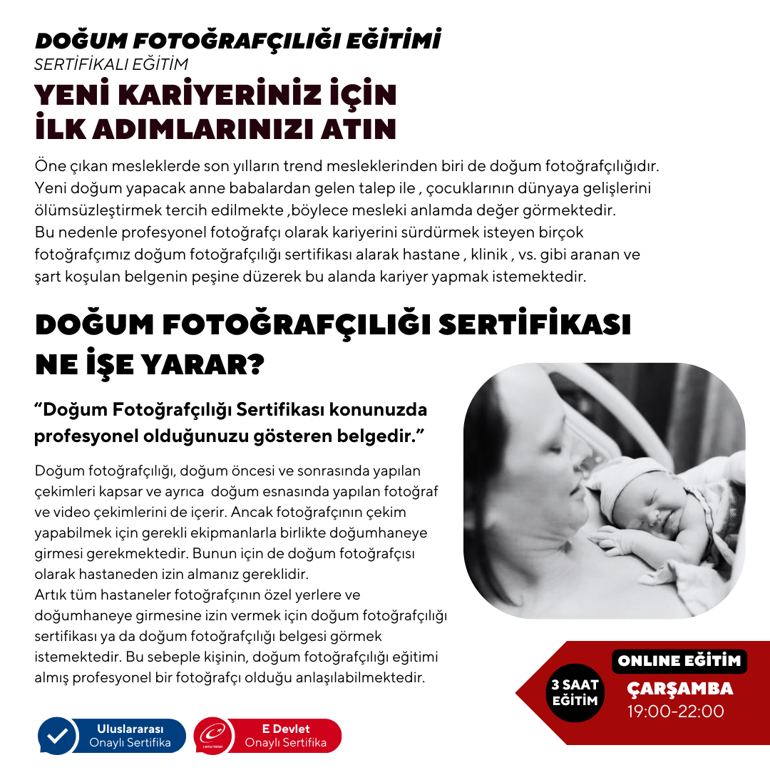 Profesyonel Doğum Fotoğrafcılığı-Online