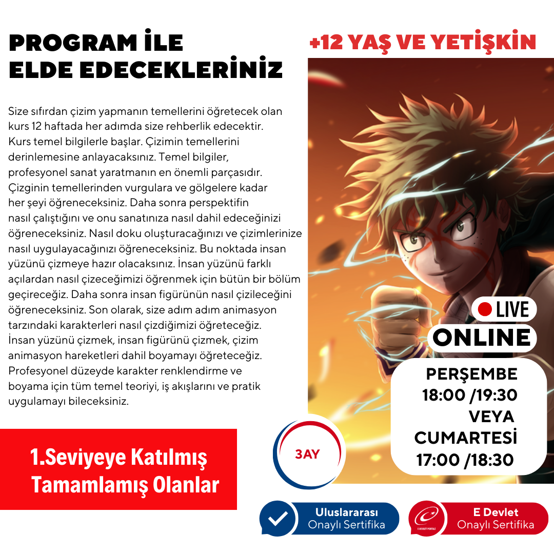 Character Design (Intermediate Level) (Ages 12+)