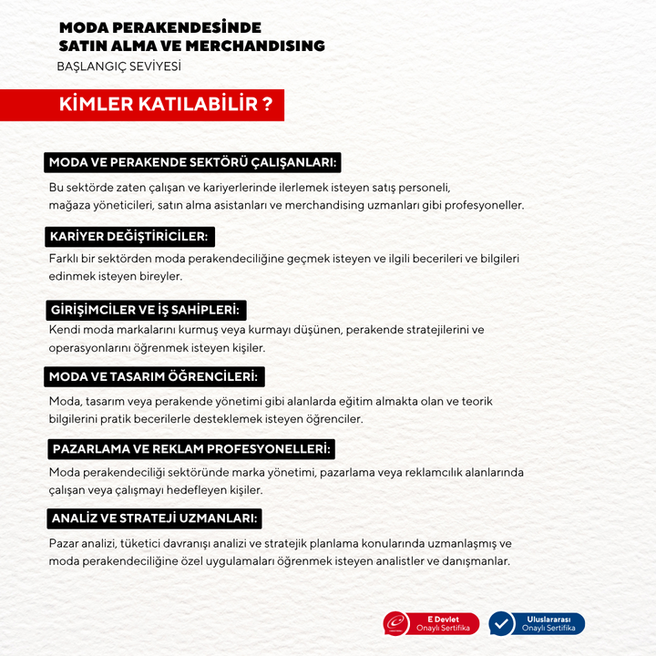 Fashion Retail Buying and Merchandising (Online) - Beginner Level