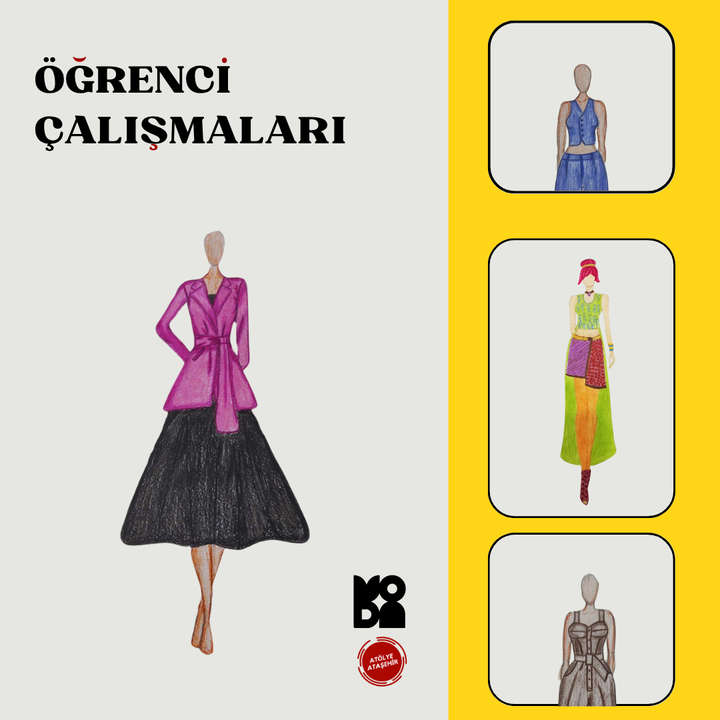 Moda (11-15 Yaş'a Özel)-Kıyafet Tasarım,Aksesuar,Temel Kalıp ( Online)