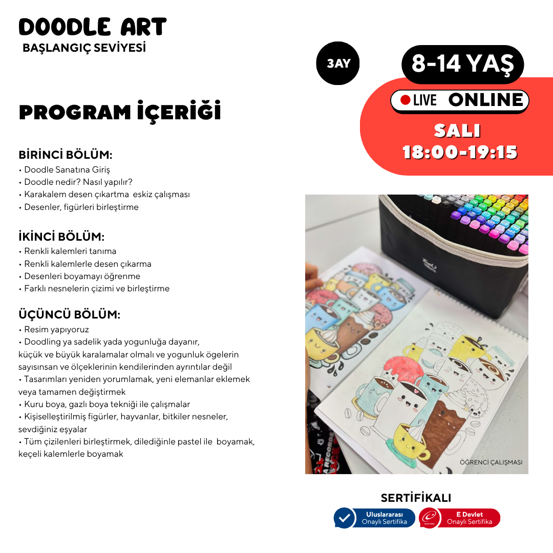 Doodle Sketching Art (8-14 Years Old)