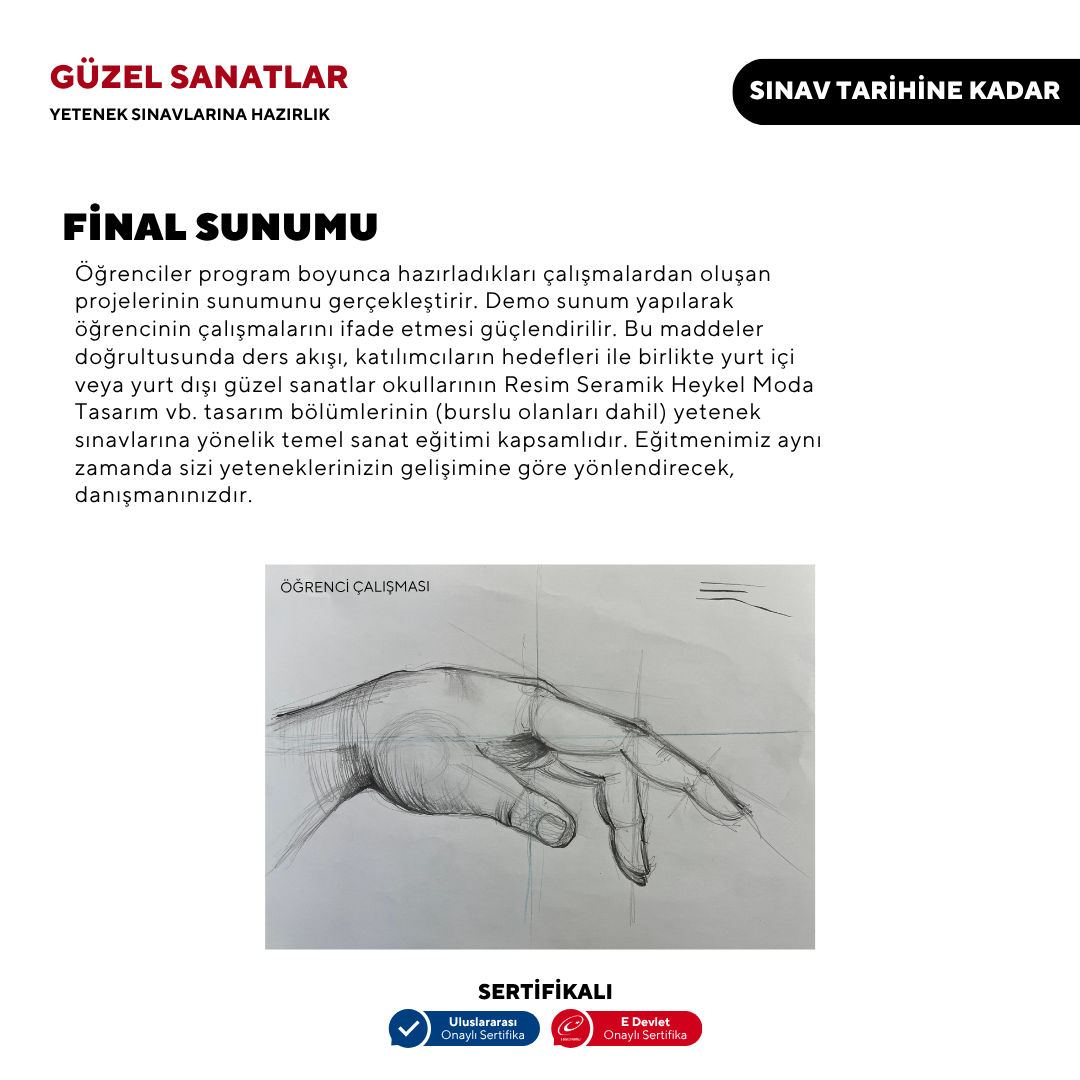 Güzel Sanat Okullarına Giriş için Yetenek Sınavlarına Hazırlık