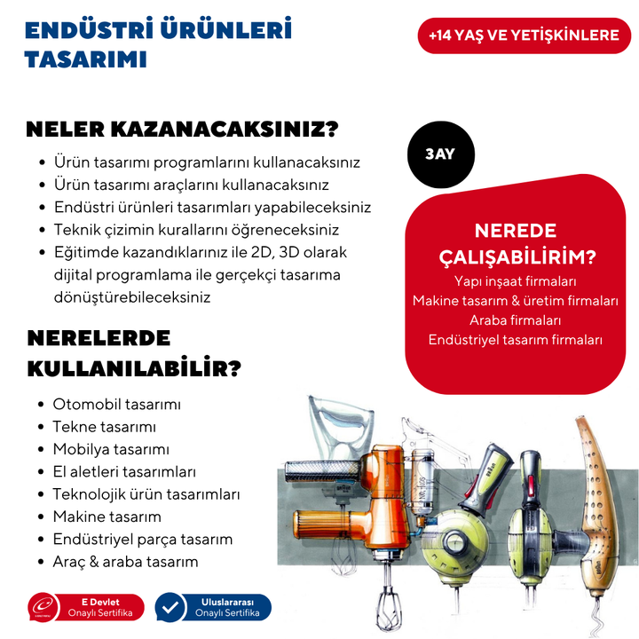 Endüstri Ürünleri Tasarımı  (+14 Yaş ve Yetişkin)