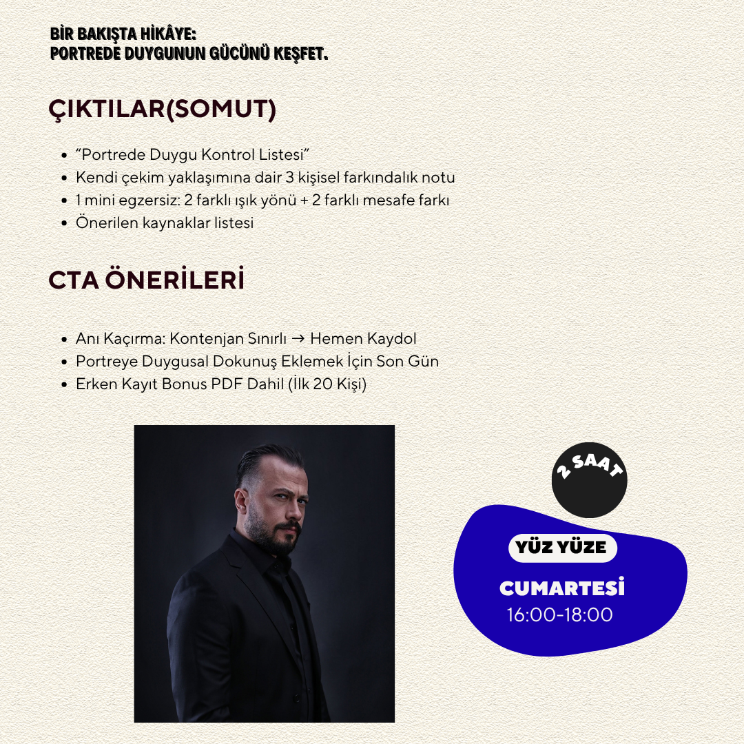 Portre Çekim İncelikleri ve Söyleşi Workshop