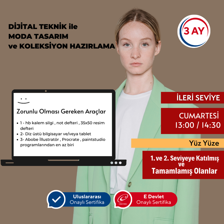 Fashion Design Digital Drawing- (Advanced Level) Face to Face