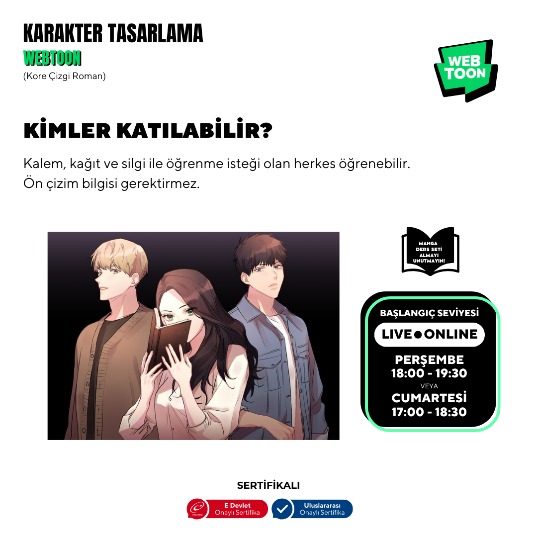 Webtoon and Manhwa (Korean Comic) Preparation (12+ Years and Adults) 