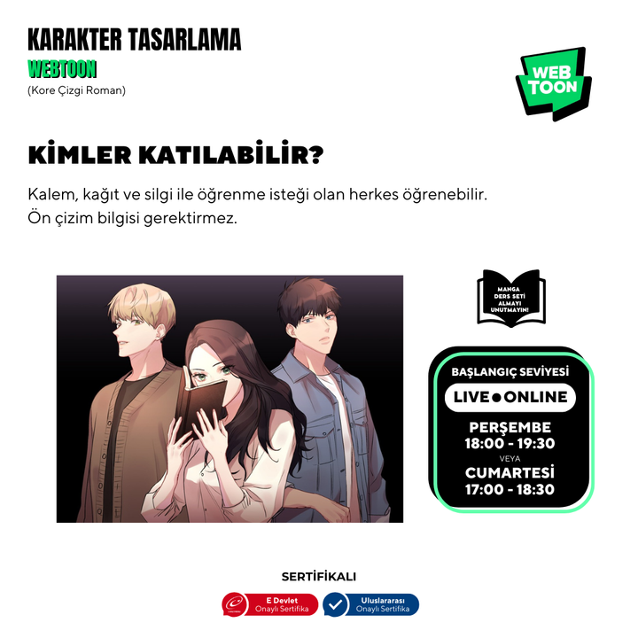 Webtoon and Manhwa (Korean Comic) Preparation (12+ Years and Adults) 