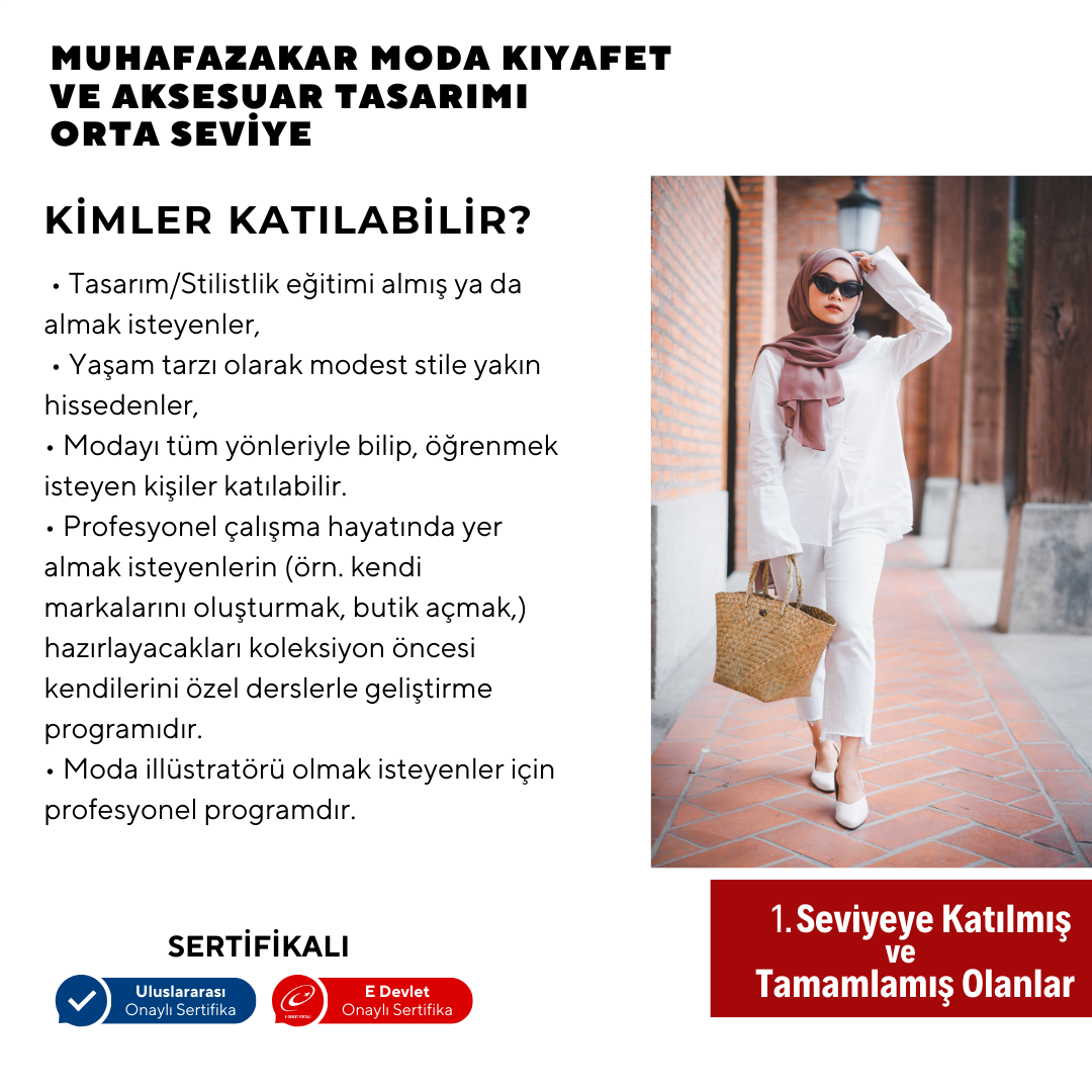 Modest Fashion Clothing and Accessory Design - Intermediate Level