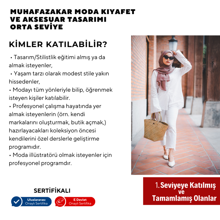 Modest Fashion Clothing and Accessory Design - Intermediate Level