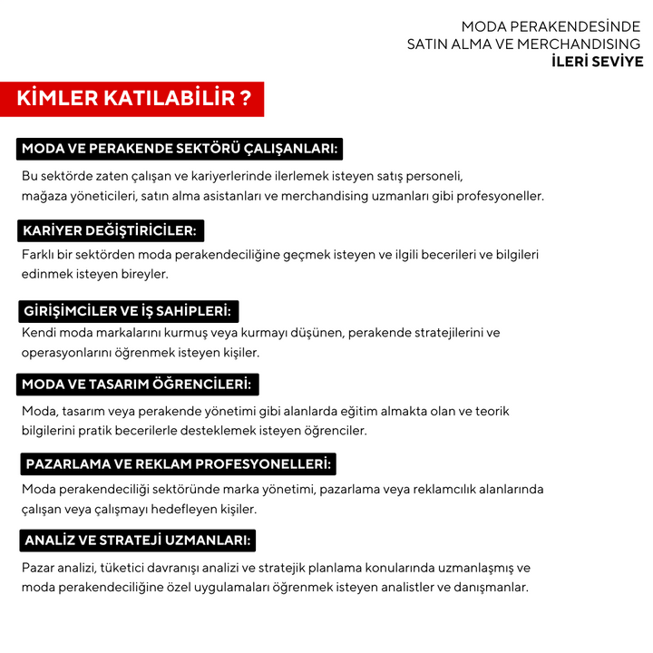 Fashion Retail Purchasing and Merchandising (Online)-Advanced Level 