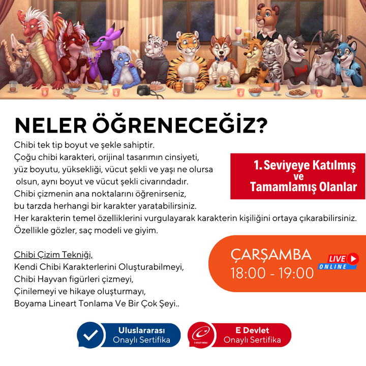 Chibi &amp; Furry Drawing (7-12 Years Old)(Intermediate Level)