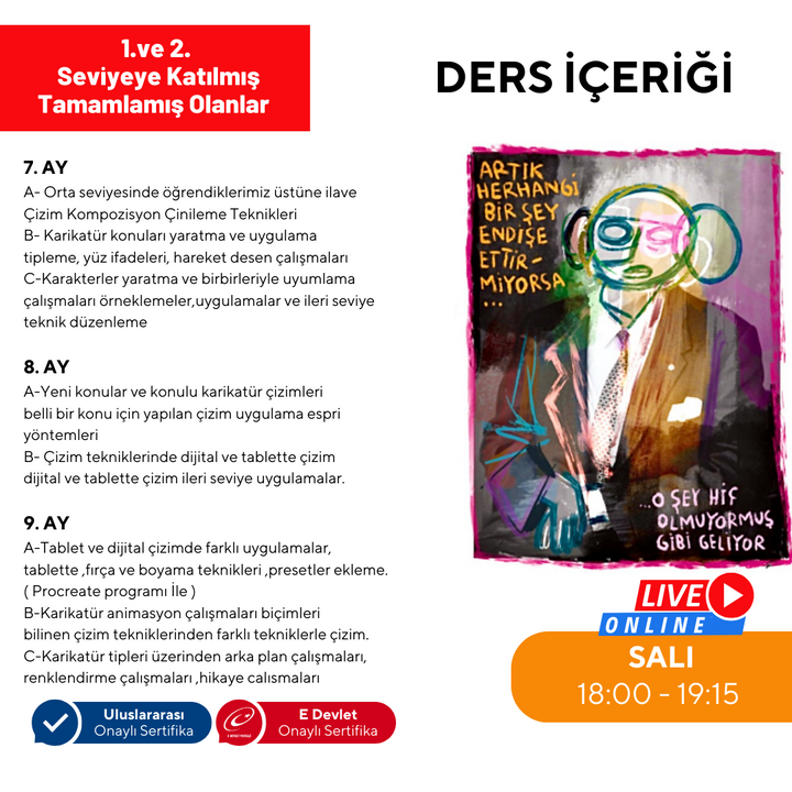 Advanced Cartoon Drawing (Ages 9-15)