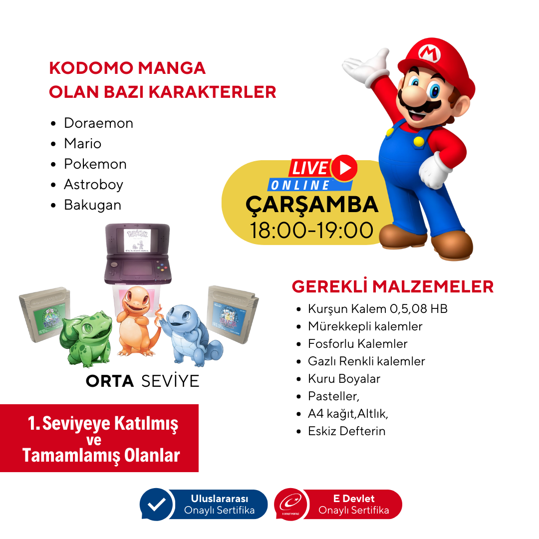 Kodomo Manga &amp; Anime Drawing (7-13 Years Old) - Intermediate Level