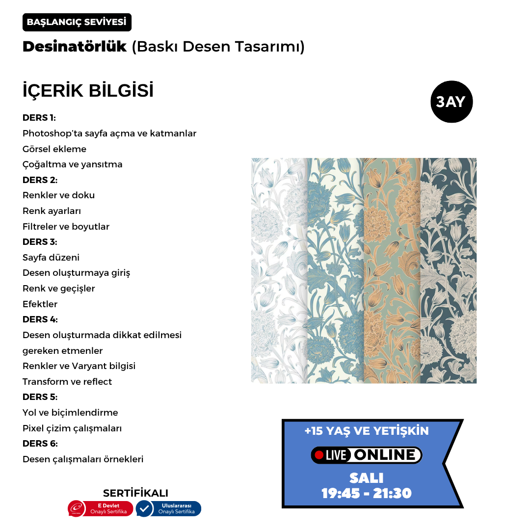 Designing with Adobe Photoshop (Print Pattern Design)