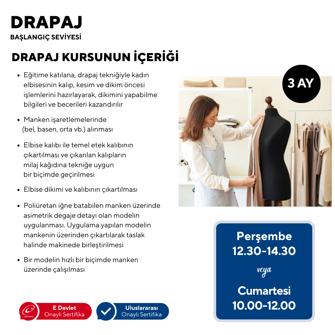 Draping (Beginner Level) - Face to Face