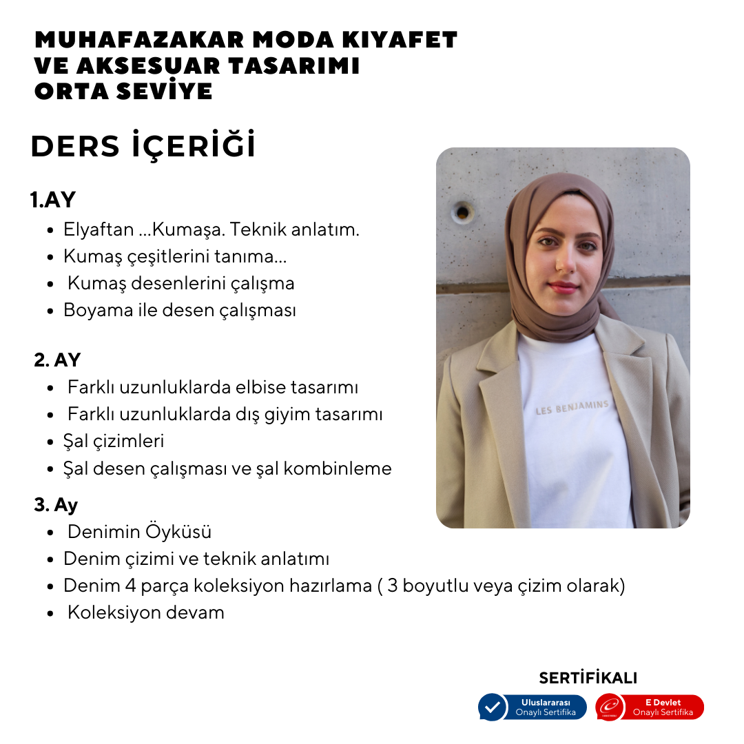 Modest Fashion Clothing and Accessory Design - Intermediate Level