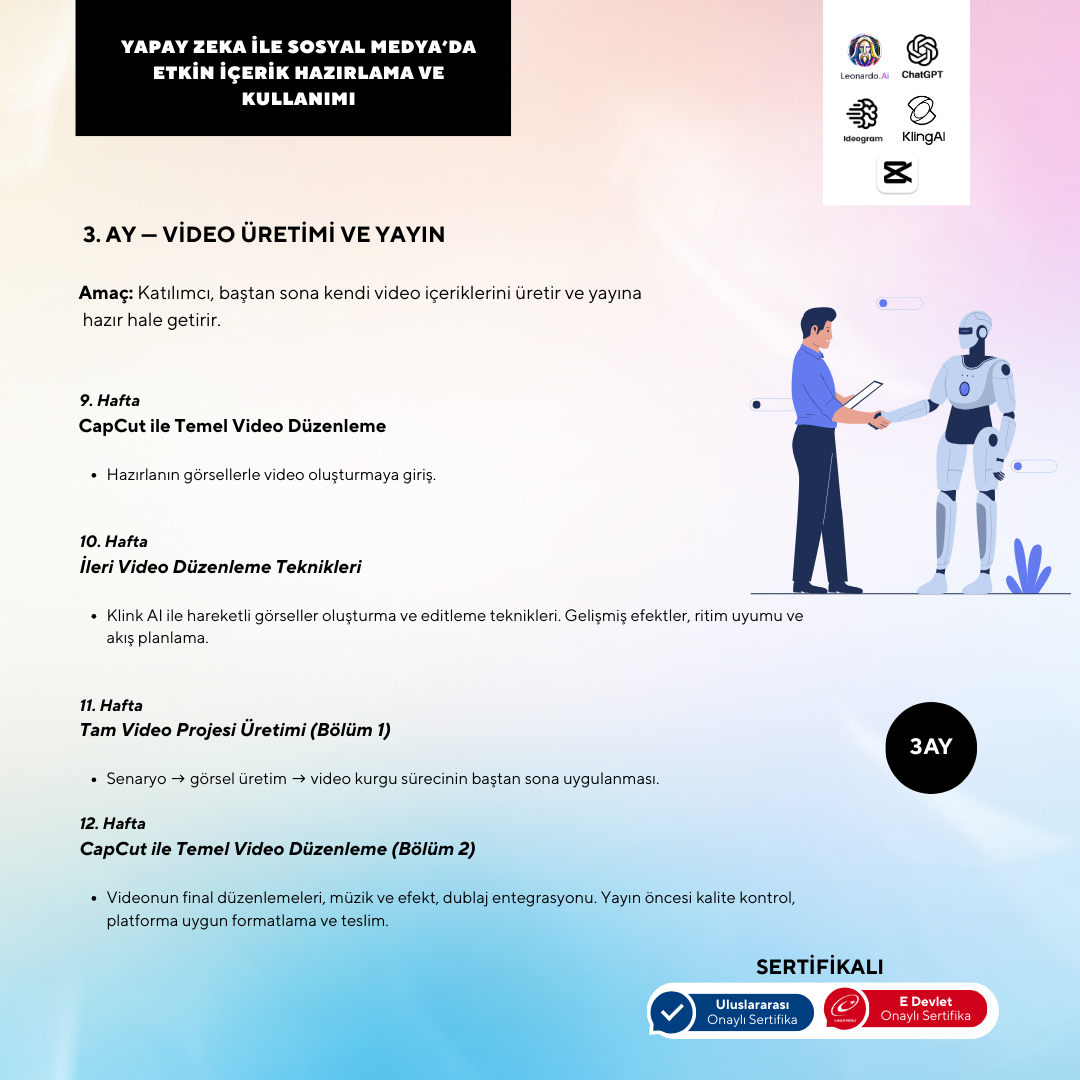 Preparing and Using Effective Content on Social Media with Artificial Intelligence (online) 