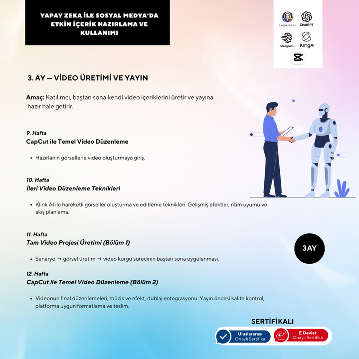 Preparing and Using Effective Content on Social Media with Artificial Intelligence (online) 