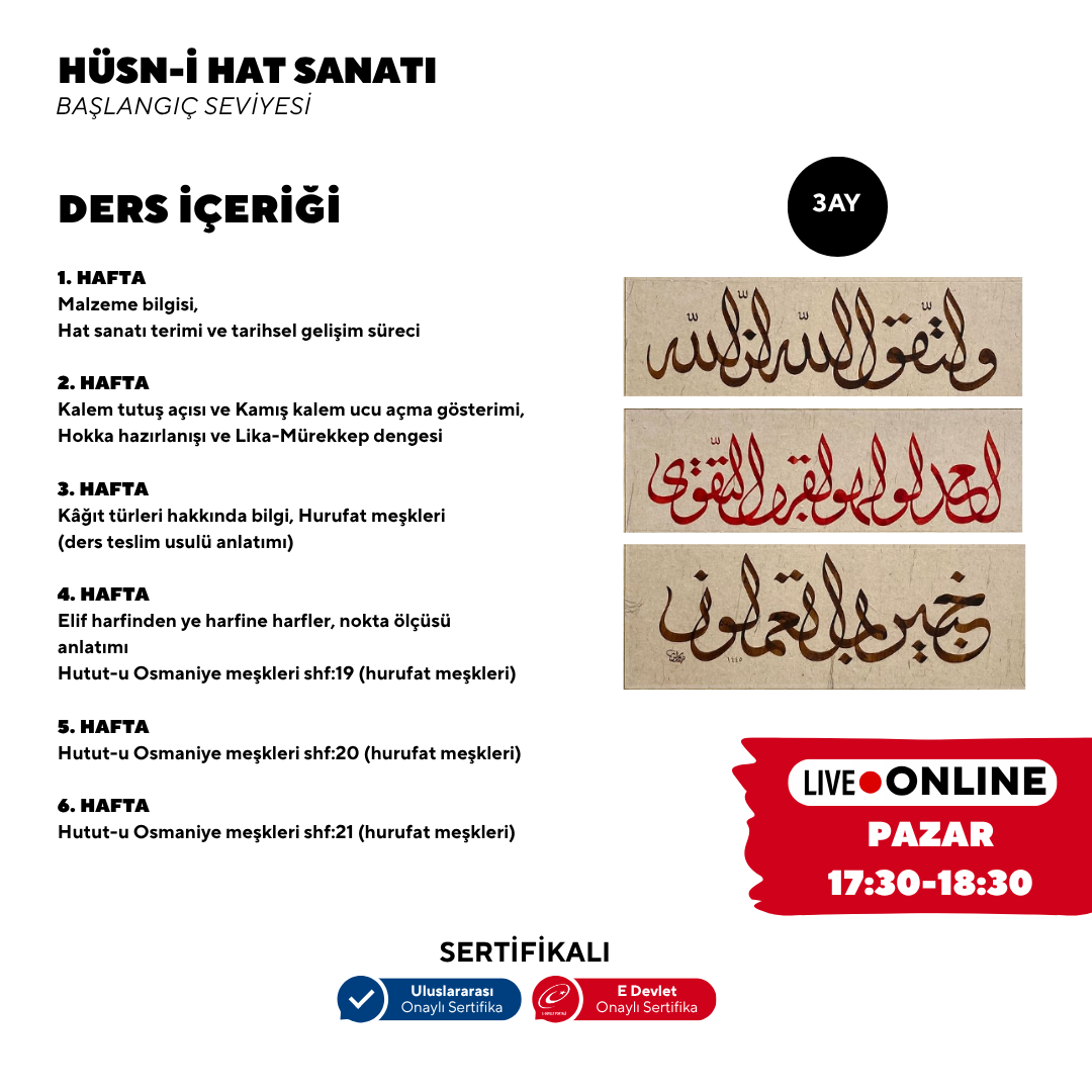 Hüsn-i Hat Sanatı  (Yetişkin)