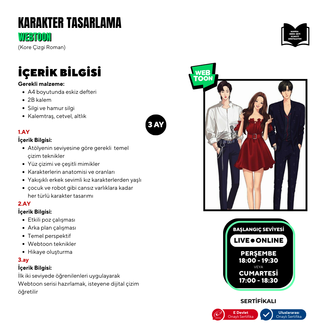 Webtoon and Manhwa (Korean Comic) Preparation (12+ Years and Adults) 