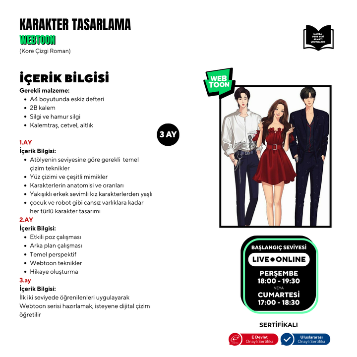 Webtoon and Manhwa (Korean Comic) Preparation (12+ Years and Adults) 