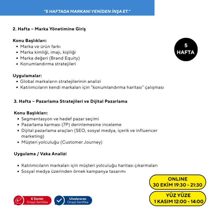 Pazarlama ve Marka Yönetimi