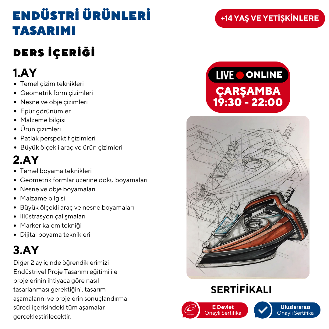 Endüstri Ürünleri Tasarımı  (+14 Yaş ve Yetişkin)