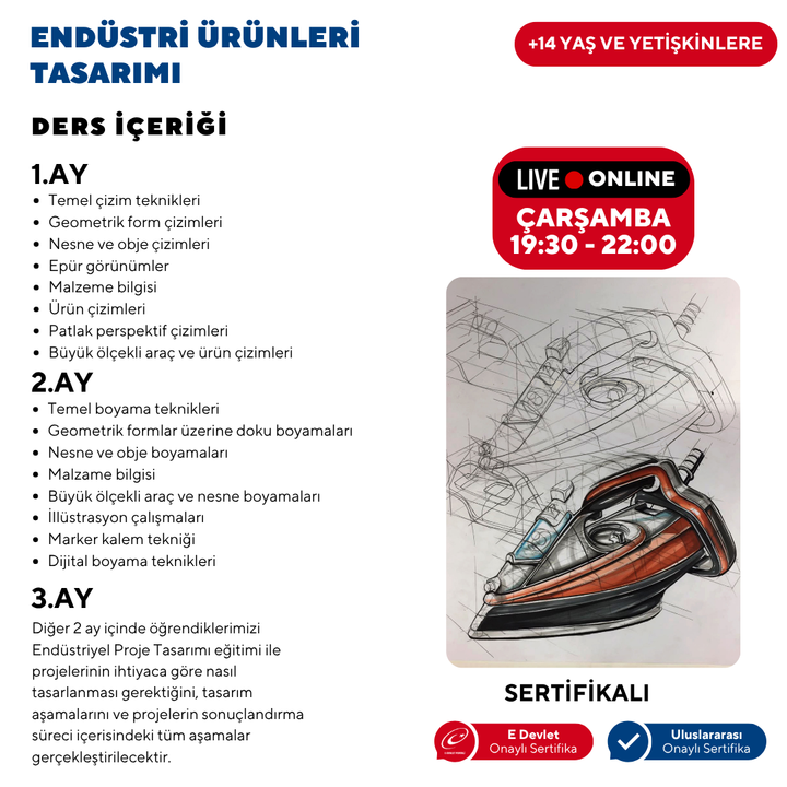 Endüstri Ürünleri Tasarımı  (+14 Yaş ve Yetişkin)