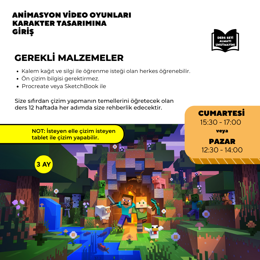 Introduction to Animation Character Design (15+ years old) - Face to Face