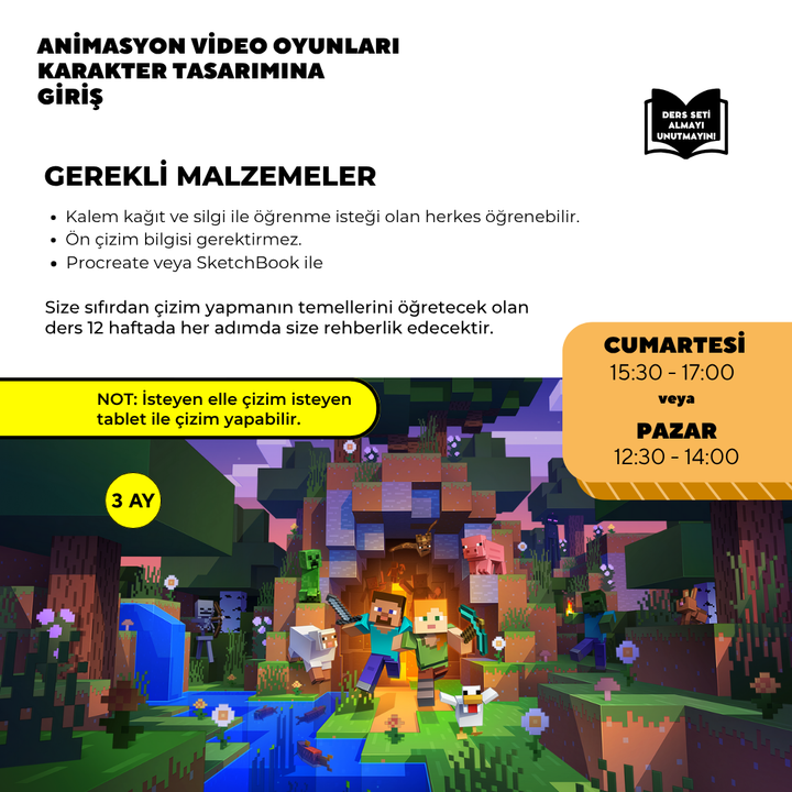 Introduction to Animation Character Design (15+ years old) - Face to Face