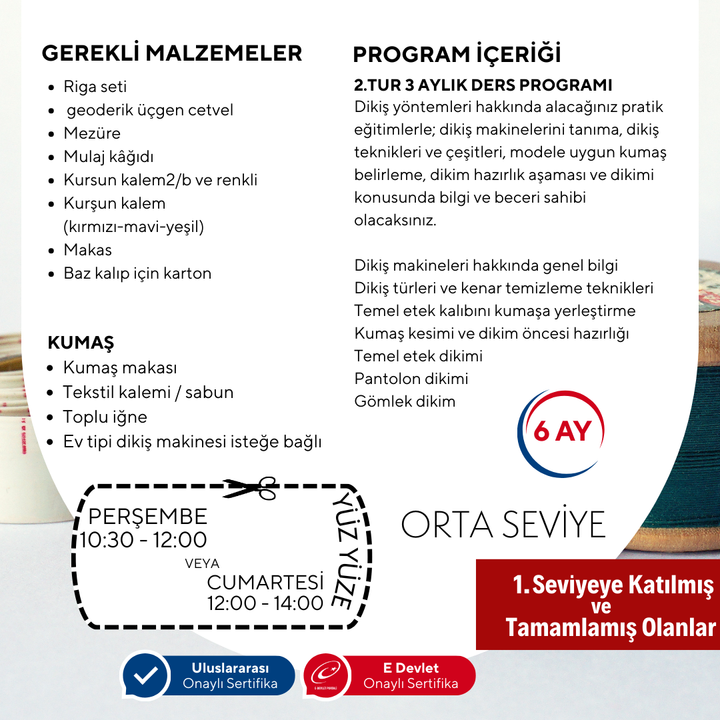 Modelistlik (Orta Seviye) -Yüz Yüze