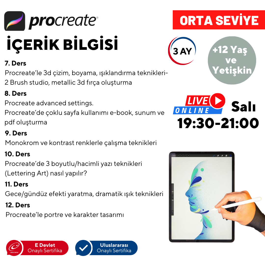 Learning Digital Art with Procreate (12+ Years Old and Adults) (Intermediate Level)