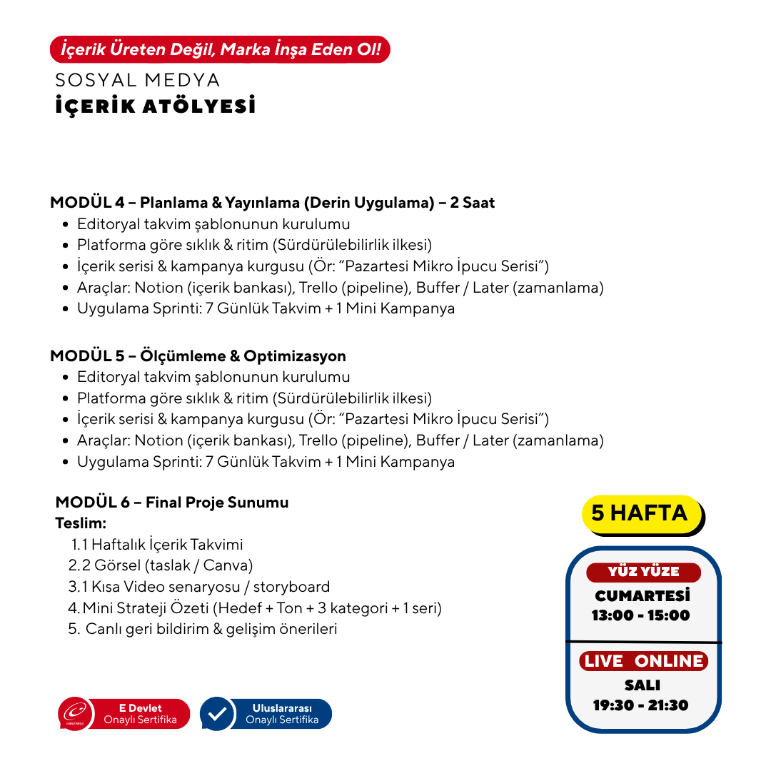 Sosyal Medya İçerik Atölyesi