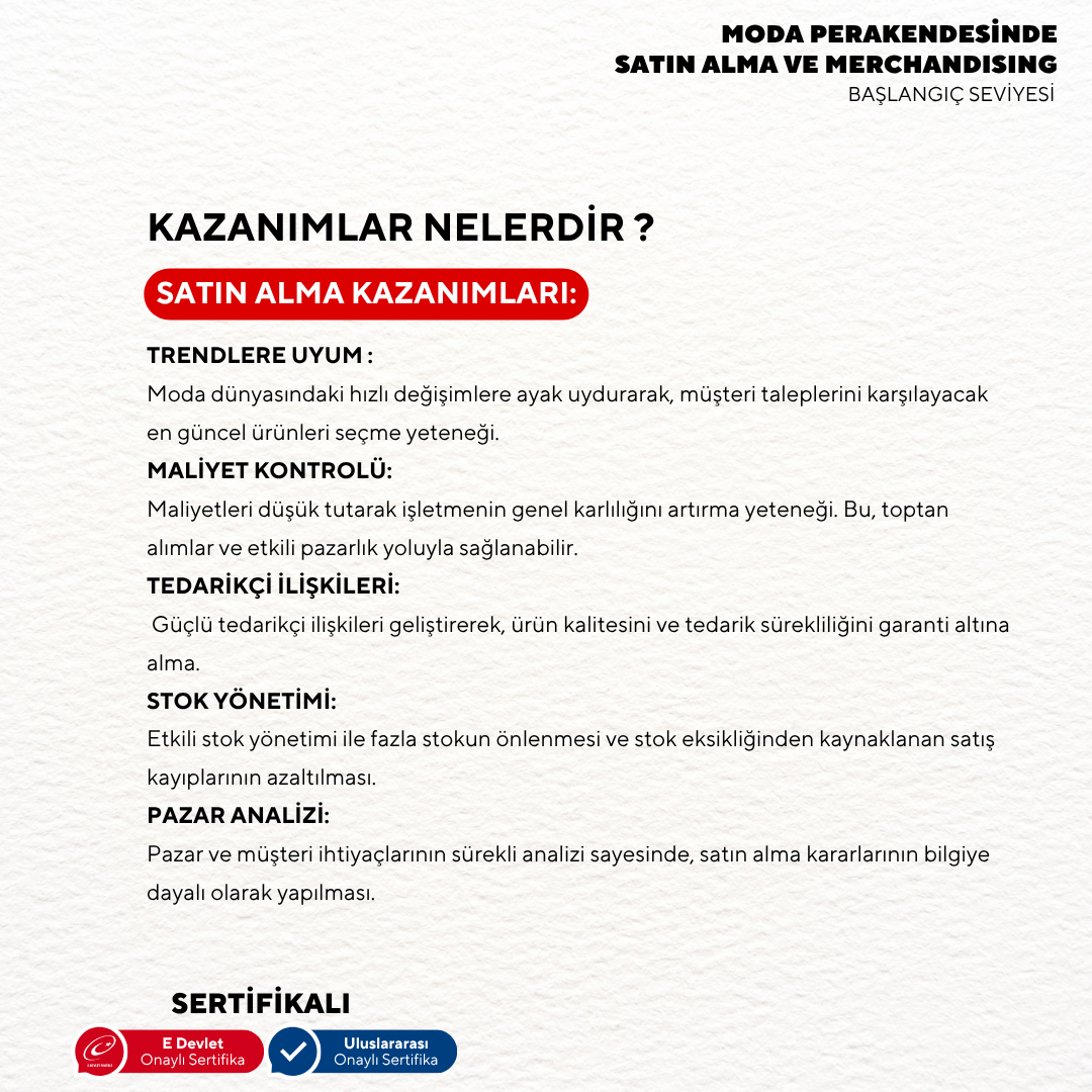 Fashion Retail Buying and Merchandising (Online) - Beginner Level