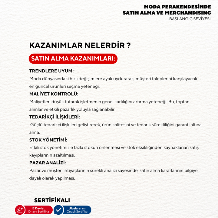 Fashion Retail Buying and Merchandising (Online) - Beginner Level