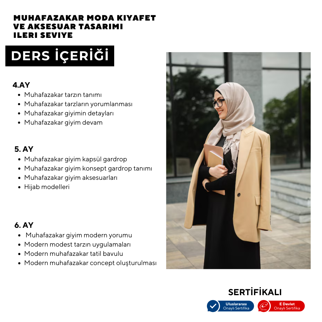 Modest Fashion Clothing and Accessory Design - Advanced Level