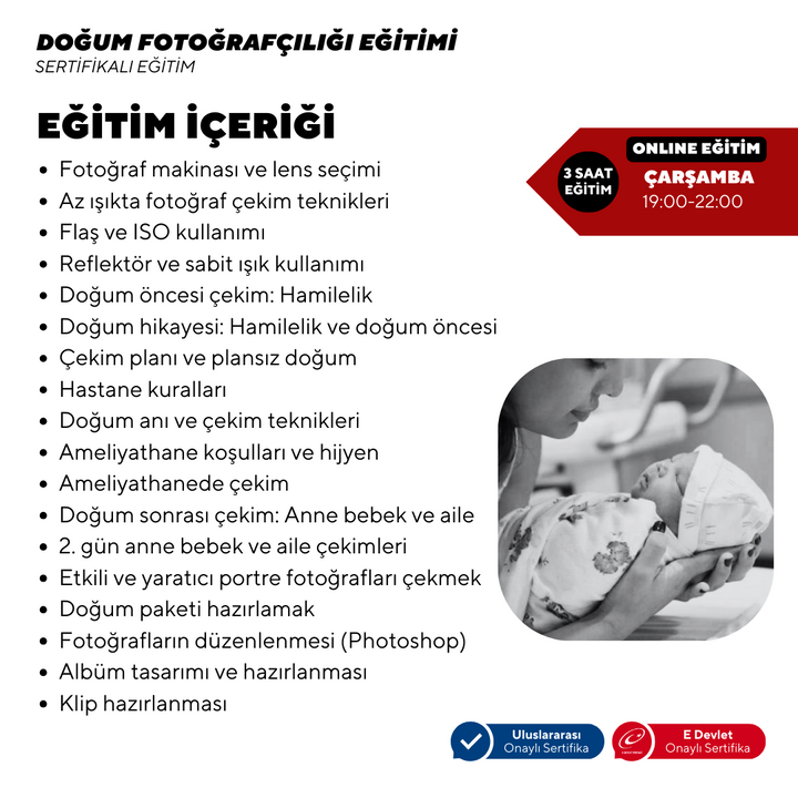 Profesyonel Doğum Fotoğrafcılığı-Online