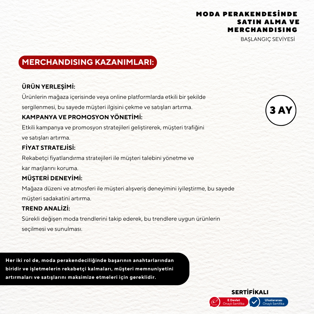 Fashion Retail Buying and Merchandising (Online) - Beginner Level