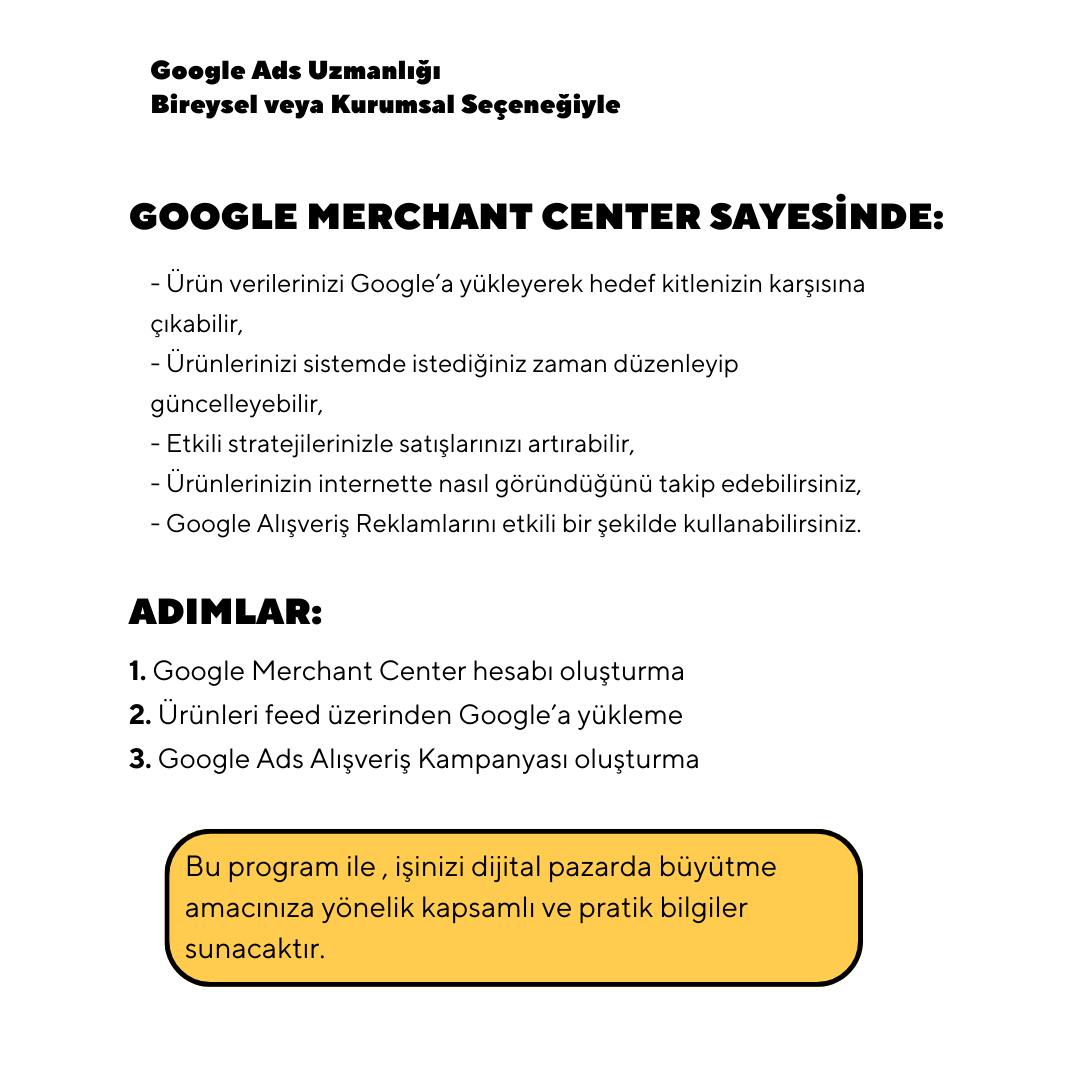 Google Ads Uzmanlığı  - Bire Bir