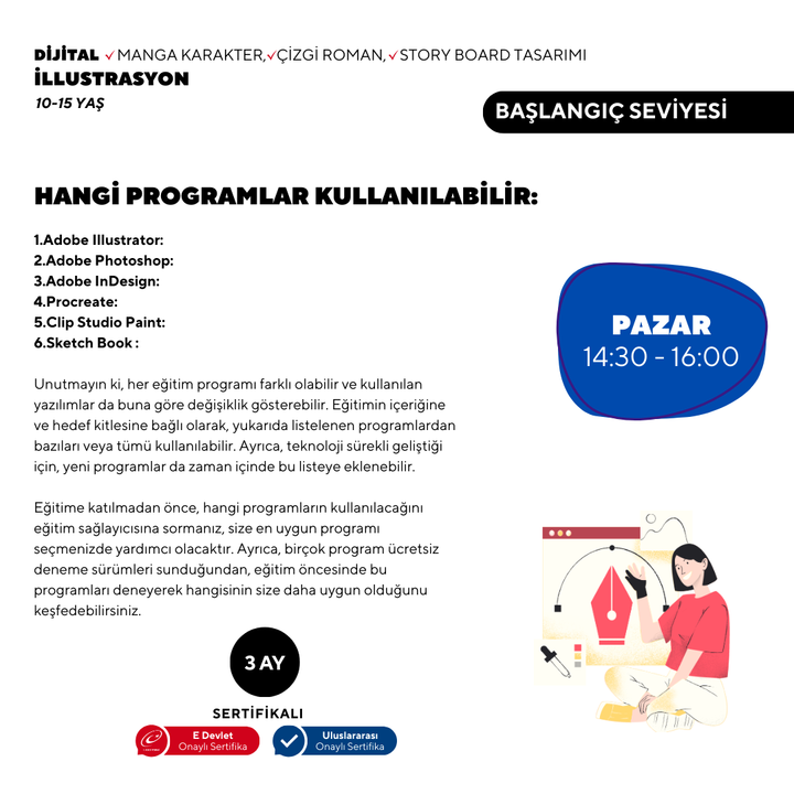 Digital Illustration (Ages 10-15) - Beginner Level