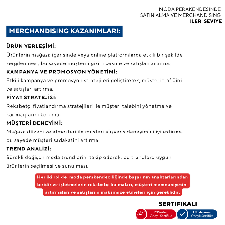 Fashion Retail Purchasing and Merchandising (Online)-Advanced Level 