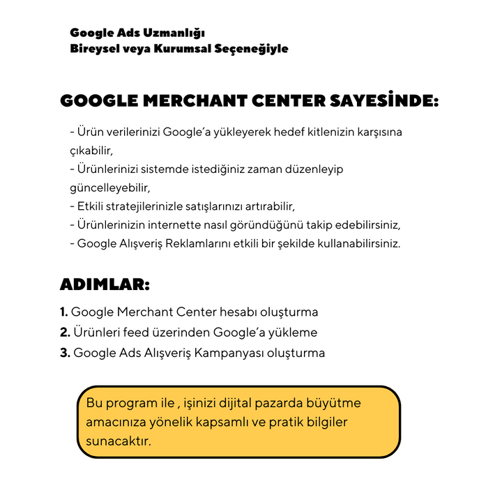 Google Ads Uzmanlığı - Özel Ders Online